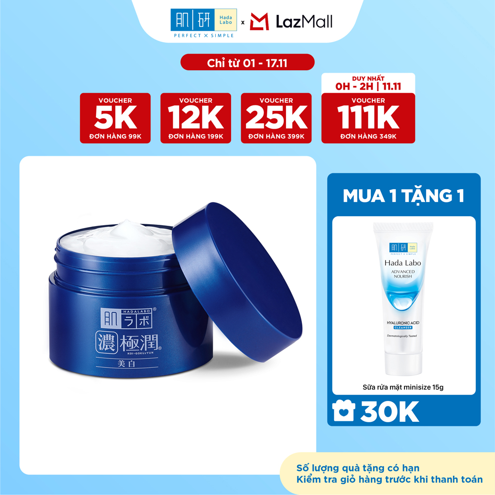 Kem dưỡng trắng dạng gel Hada Labo Koi-Gokujyun Whitening Perfect Gel 100g