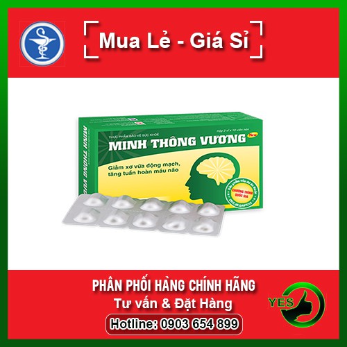 [HCM]MINH THÔNG VƯƠNG New - Tăng Tuần Hoàn Máu Não - MUA 6 TẶNG 1 Đổi Vỏ Hộp