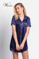 Đầm ngủ pyjama lụa WANNABE váy ngủ dáng suông lịch sự sang trọng thoải mái sống mãi thời gian DN611