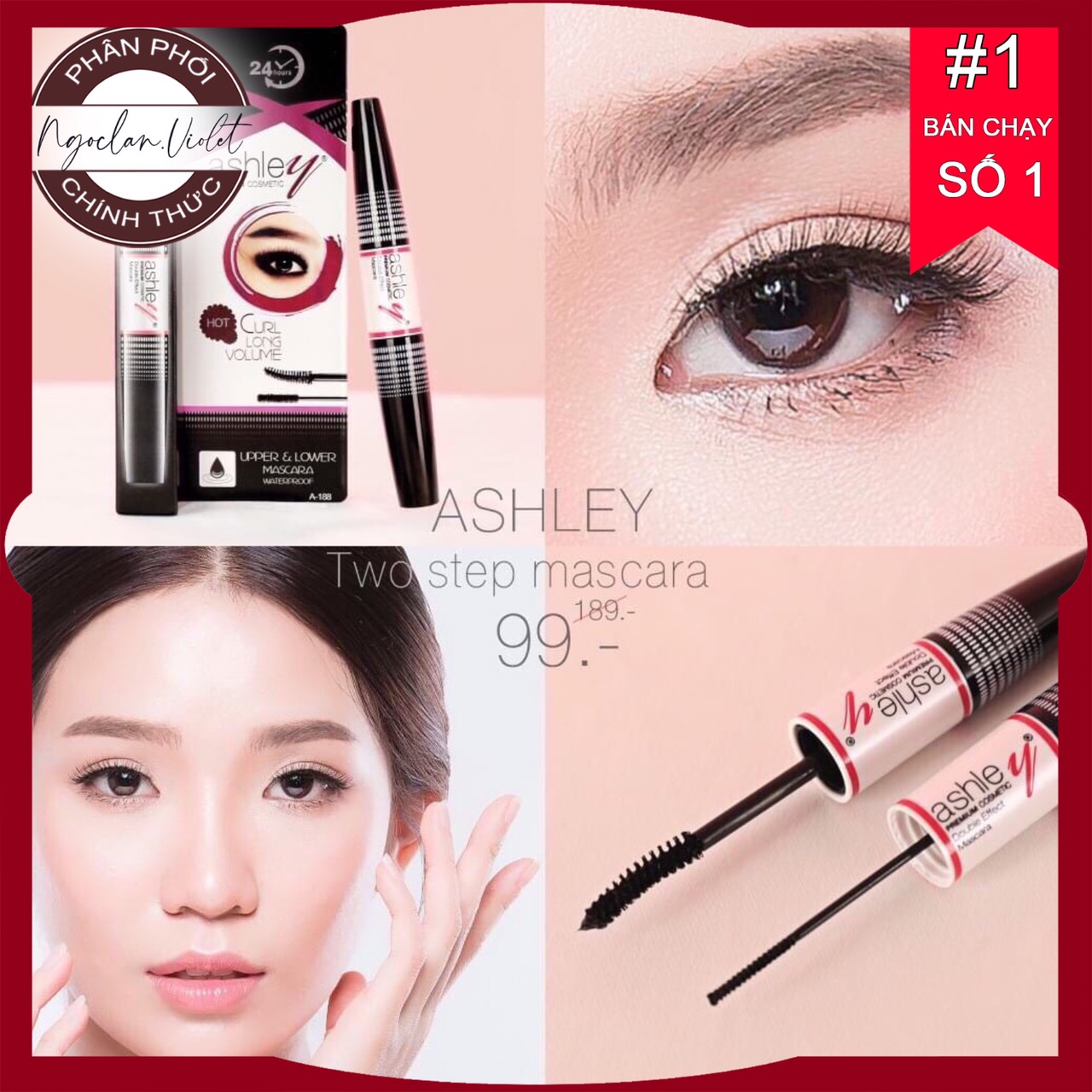 Mascara 2 Đầu Siêu Mảnh Ashley Thái Lan