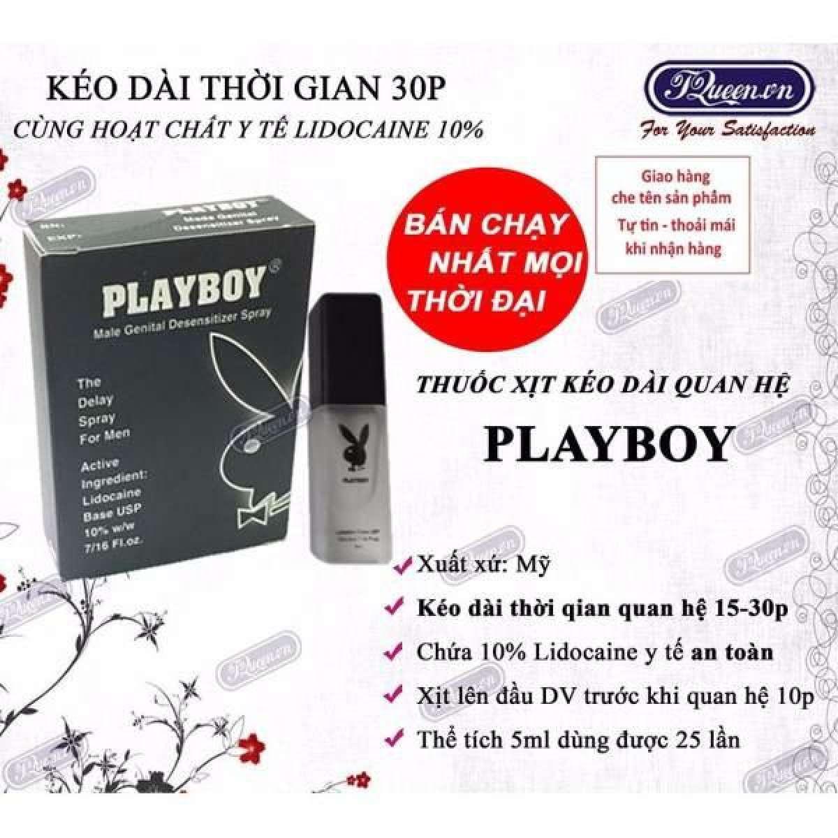 Chai Xịt Chống Xuất Tinh Sớm Playboy Spray 5Ml