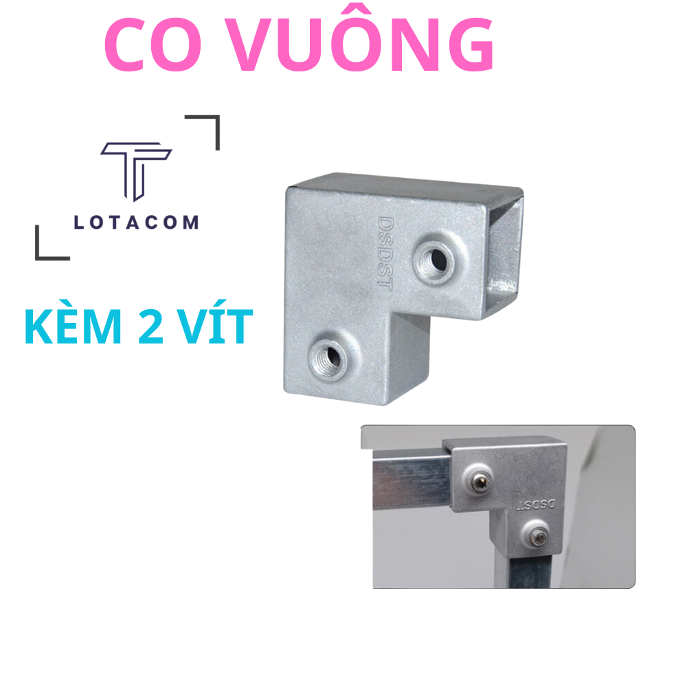 Khớp Nối Sắt Hộp Vuông 20x20 25x25 30x30 40x40mm lotacom decor