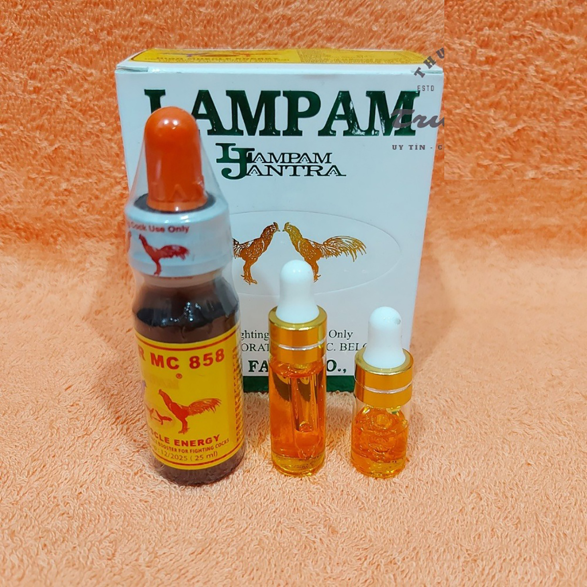 Thuốc gà đá Thái Lan POWER MC 858 - Thuốc tăng lực trước đá 30 phút tăng bo lì đòn hạn chế sặc ối - 