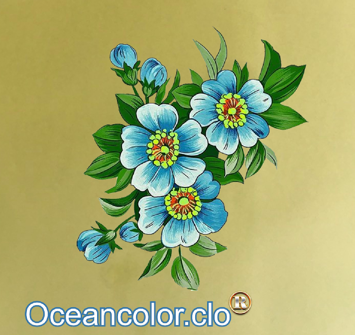 Hình ủi nhiệt in áo Mẫu Hoa in áo dài in lên vải áo (Nhiều kích cỡ & Mẫu)