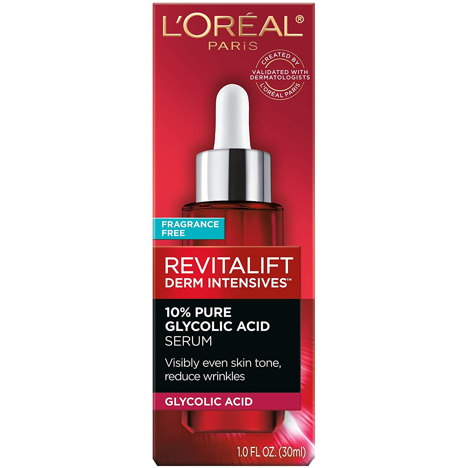 [HCM]Serum chống lão hóa giảm thâm nám LOreal Paris Revitalift Derm Intensives 10% Pure Glycolic Aci