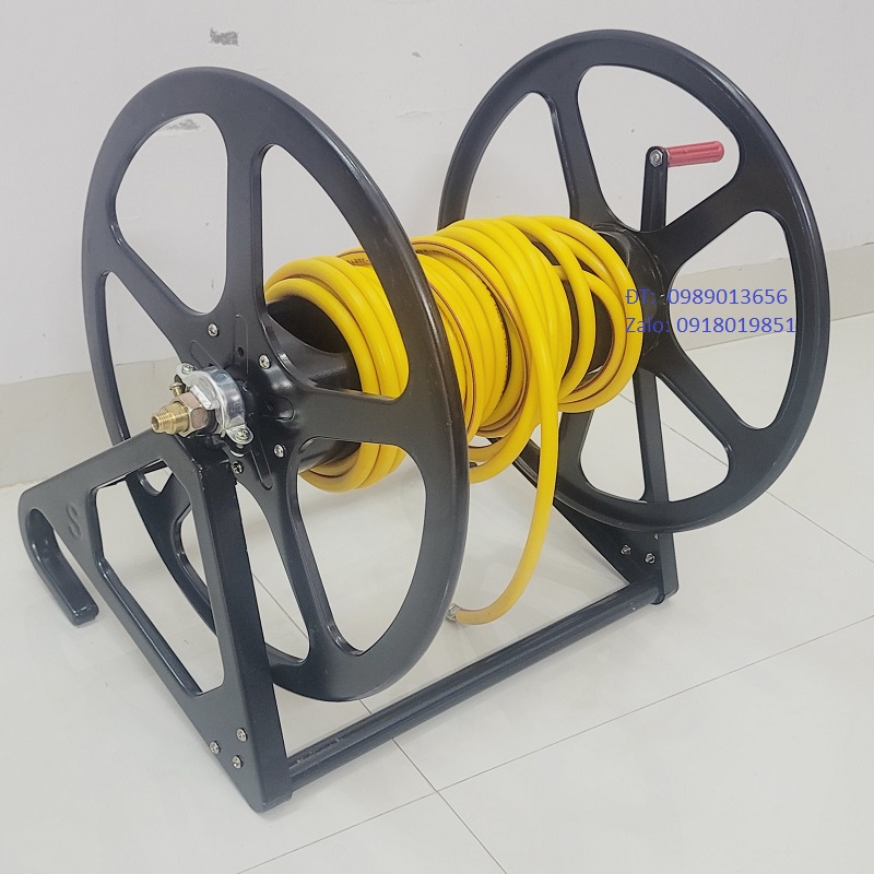 Rulo cuốn dây phun thuốc dây rửa xe 200m new cuốn dây cáp dây thừng khung cuốn dây đa chức năng nhập