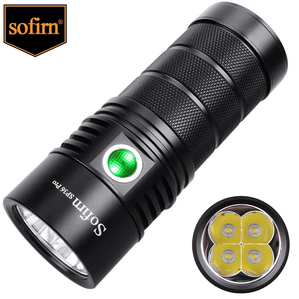 Sofirn SP36 Pro Anduril 4 * SST40 Mạnh Mẽ 8000LM Đèn Pin LED USB-C Đèn Pin Siêu Sáng Đèn Lồng 6500K