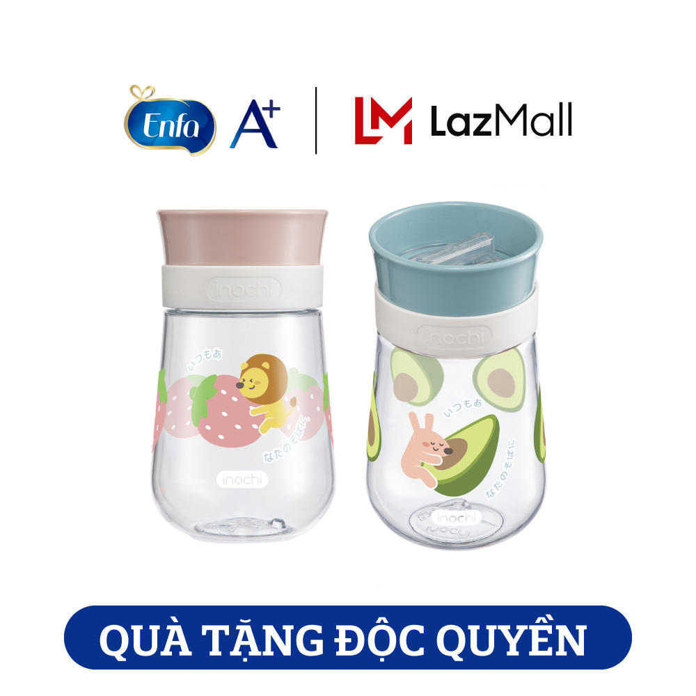 [Quà tặng Enfa] Bình uống nước cho bé 350 Inochi ( GoKi Rudy ) (GoKi CIRCLE )