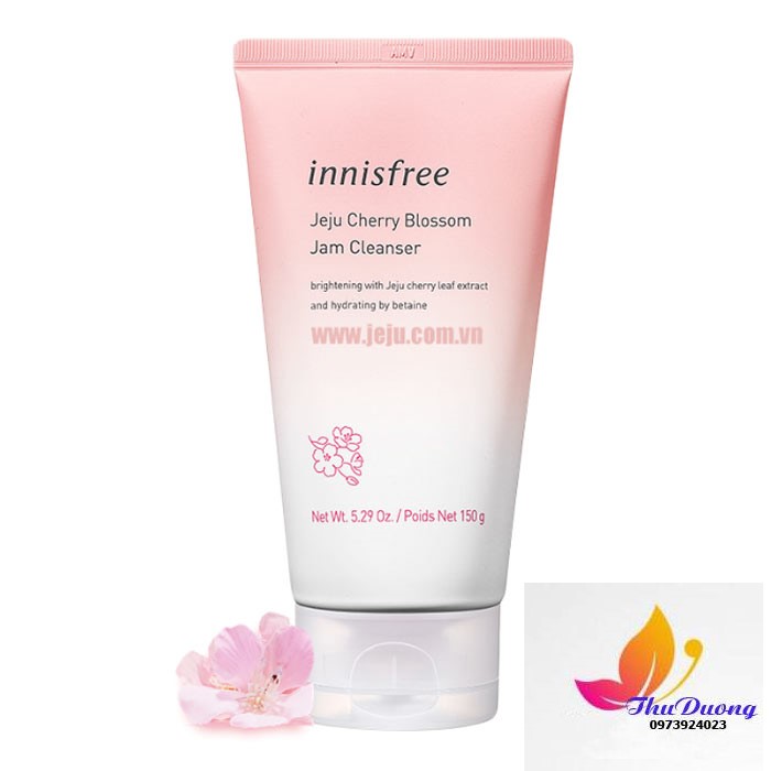 Sữa Rửa Mặt Dạng Gel Tạo Bọt Innisfree Jeju Cherry Blossom Jam Cleanser 150G