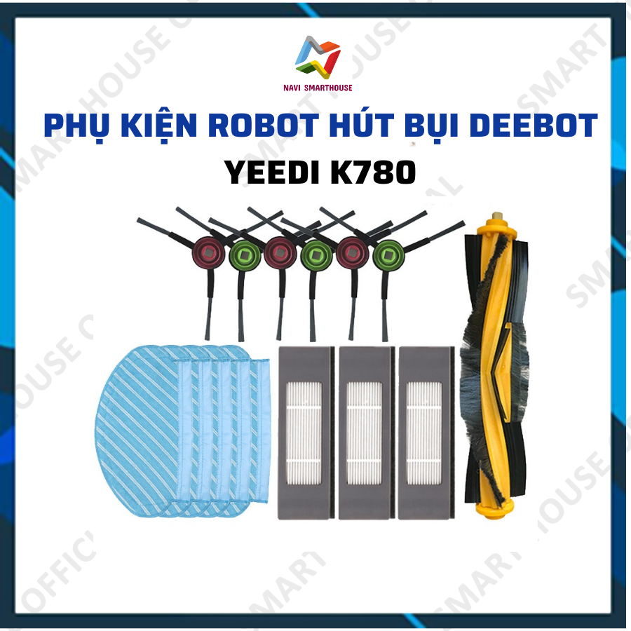 [FREESHIP] Phụ kiện khăn chổi cạnh lọc hepa chổi chính Robot hút bụi Yeedi K780 yeedi hybrid 2