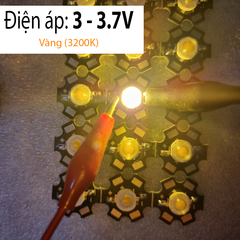 Bóng đèn Led Chip Led 3V-3.7V Luxeon (1W 3W 5W) đã hàn sẵn đế tản nhiệt 20mm Thay thế đèn Led rọi Đè