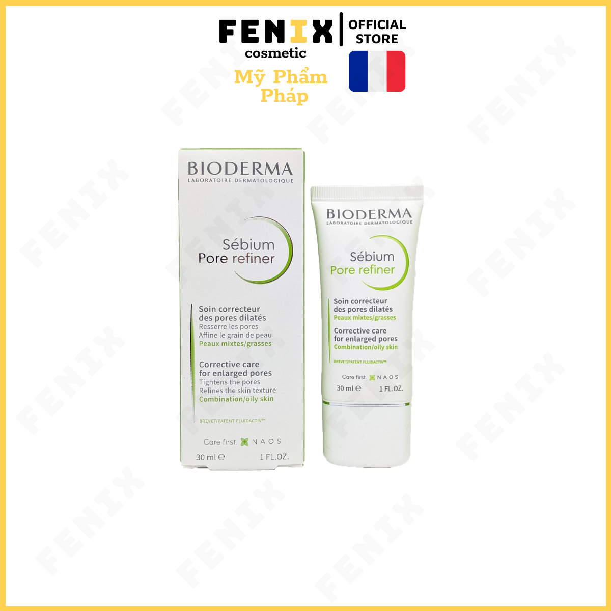 Bioderma Sebium Pore Refiner 30Ml ( Pháp )Kem Dưỡng Ẩm Cho Da Dầu Mụn Kiềm Dầu Thu Nhỏ Lỗ Chân Lông