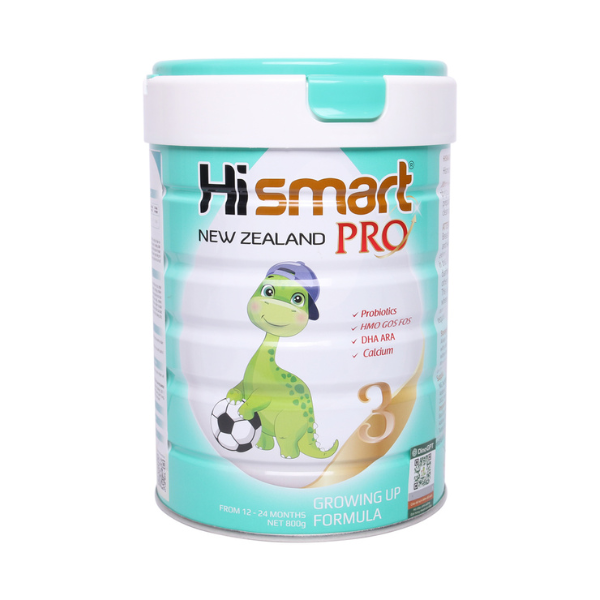 Sữa Công Thức Hismart Pro Số 3 Lon 800g Chứa HMO Probiotic Cho Bé Tăng Cân Khỏe Mạnh