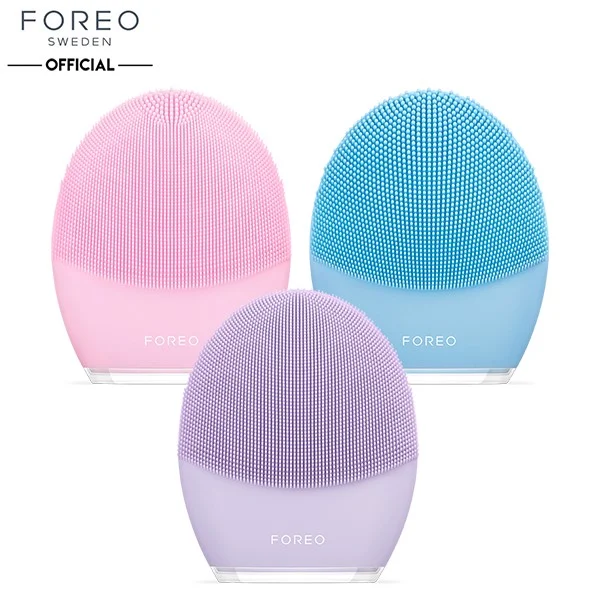 Máy rửa mặt FOREO LUNA 3 dành cho da thường da hỗn hợp và da nhạy cảm – Chức năng làm sạch da tẩy tế bào chết chế độ Massage nâng cơ chống lão hoá – Designed in Sweden – Bảo hành 24 tháng