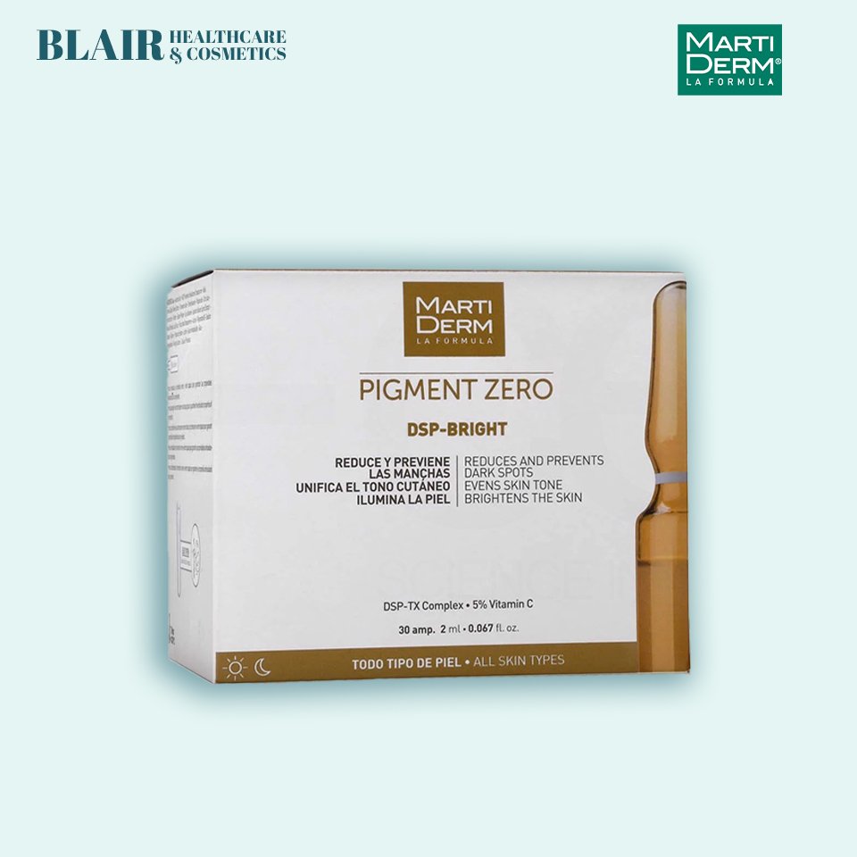 Ampoule Dưỡng Sáng Đều Màu Da Giảm Đốm Sắc Tố - MartiDerm Pigment Zero DSP Bright