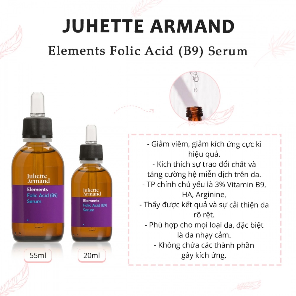 HÀNG NHẬP KHẨU - Tinh Chất Serum Phục Hồi Làm Dịu Da Juliette Armand Elements Folic Acid B9 Serum 20ml - DuocmyphamDrAn