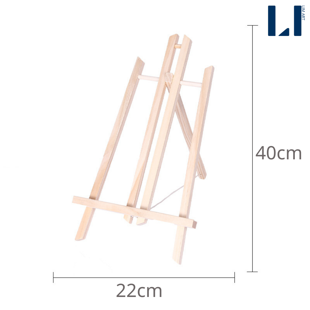 Giá vẽ tranh để bàn mini bằng gỗ thông. Kệ vẽ tranh tô tranh số hóa để bàn nhỏ LIM Art