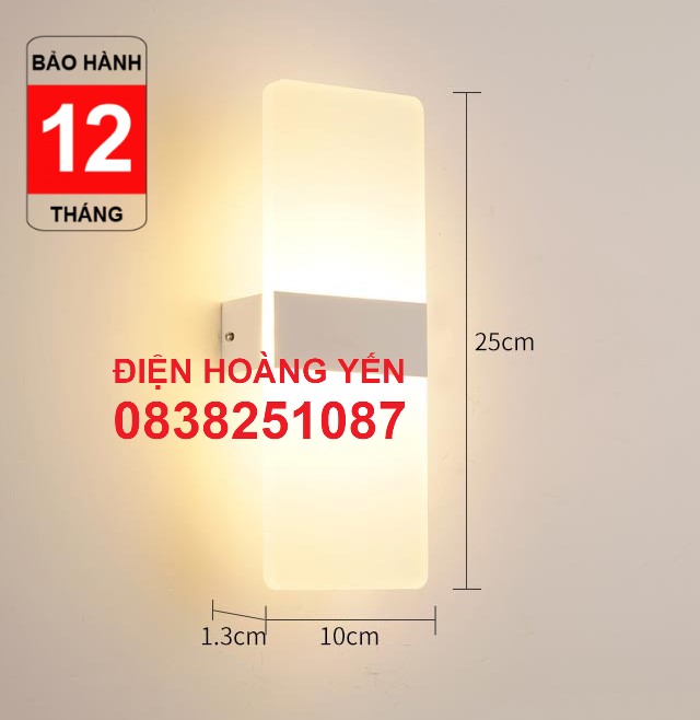 [HCM]Đèn Led ốp tường treo tường gắn tường trang trí trong nhà cầu thang Led 7W Ánh sáng vàng ấm nhẹ nhàng