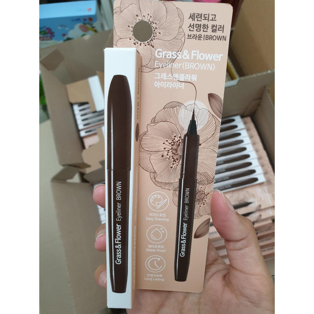 BÚT DẠ Kẻ Mắt Grass&Flower Black – Brown 1g Frorence86 Store