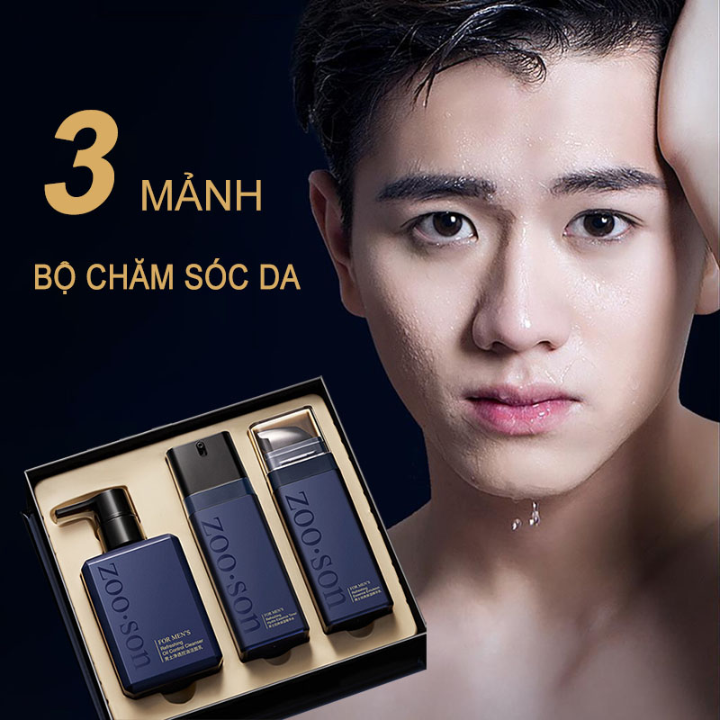 Anyar - Bộ Sản Phẩm Chăm Sóc Da Dành Cho Nam: Sữa Rửa Mặt + Sữa Dưỡng Ẩm + Tinh Chất Dưỡng Ẩm Giúp Kiểm Soát Dầudưỡng Ẩm