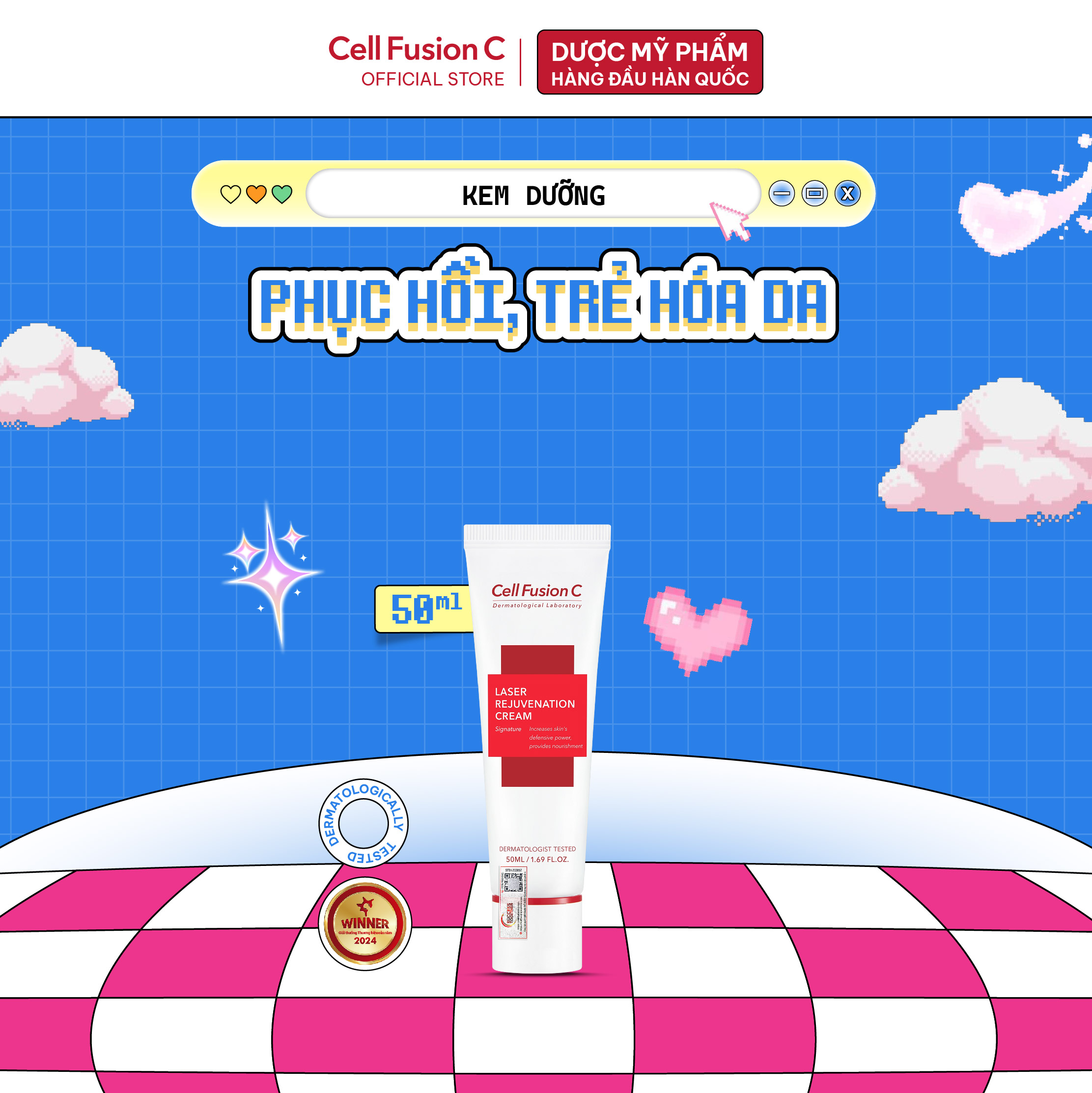 Kem Phục Hồi Trẻ Hóa Da Cell Fusion C Laser Rejuvenation Cream (50ml)