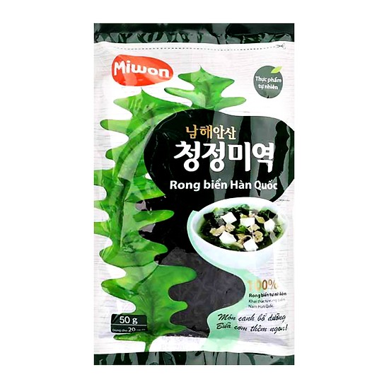 Rong biển nấu canh Miwon nhập khẩu Hàn Quốc 50G