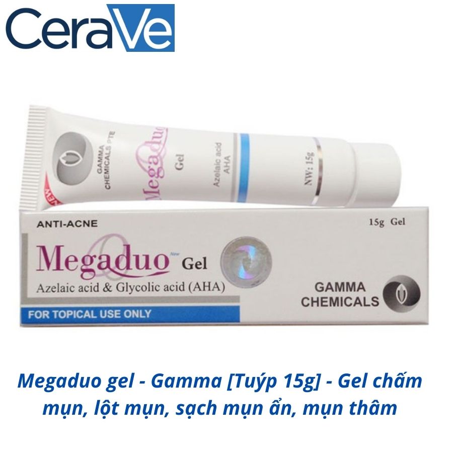 Megaduo gel – Gamma [Tuýp 15g] – Gel chấm mụn lột mụn sạch mụn ẩn mụn thâm