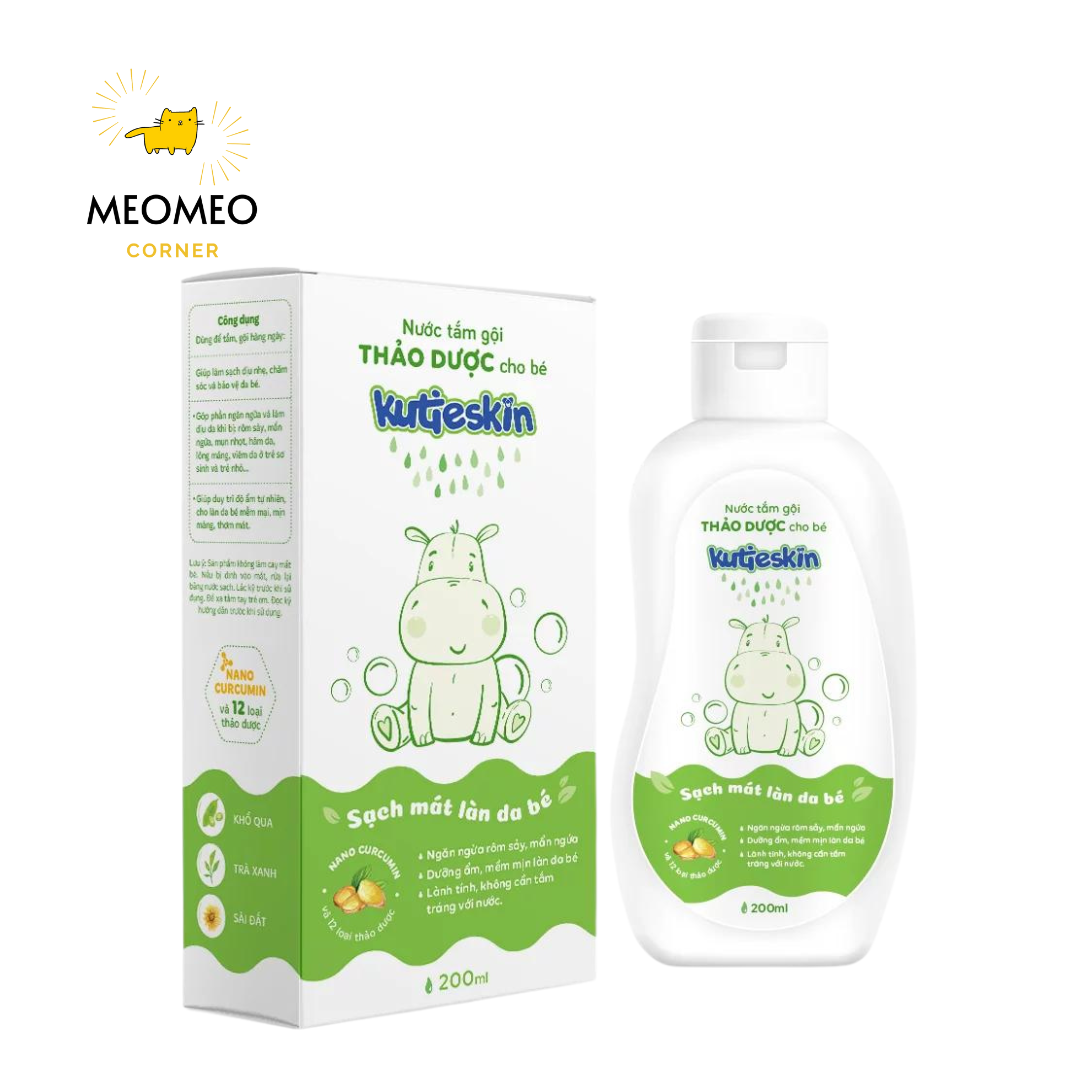 Nước tắm gội thảo dược Kutieskin 200ml