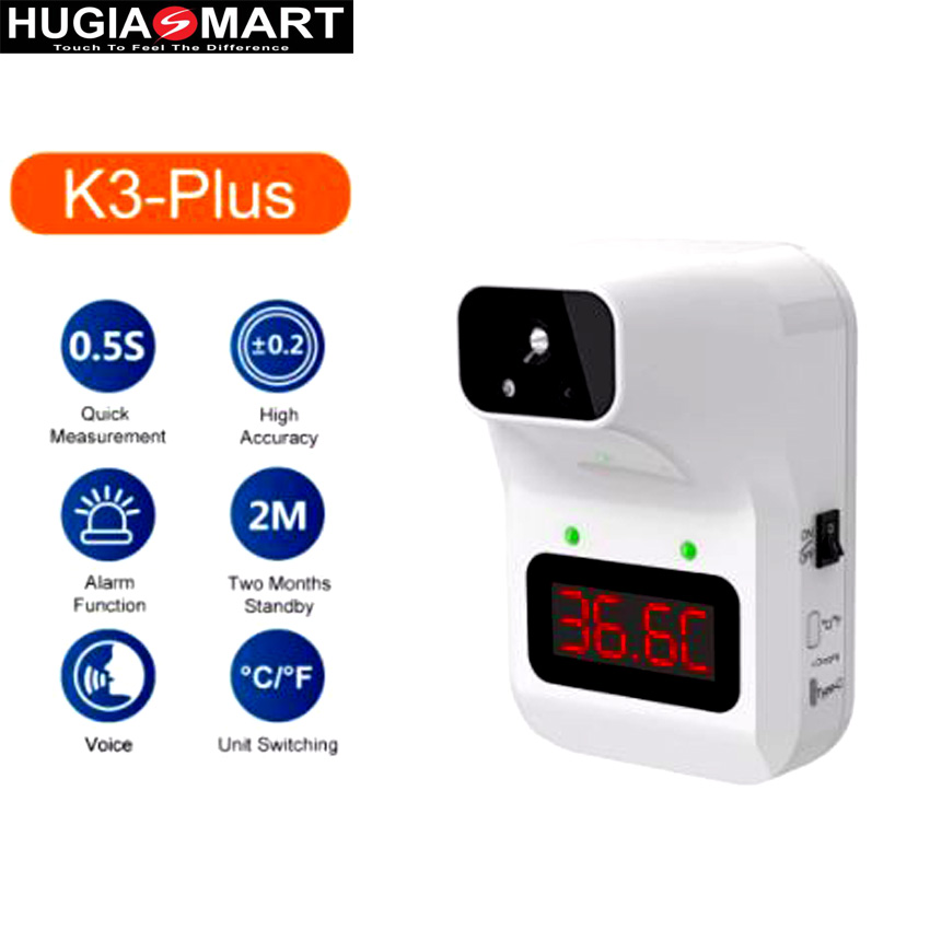 [Hcm]Nhiệt Kế Hồng Ngoại Treo Tường Hoặc Chân Đỡ K3 - Plus Đo Nhanh 0.5S Báo Động Thông Minh Bảo Hành 12 Tháng