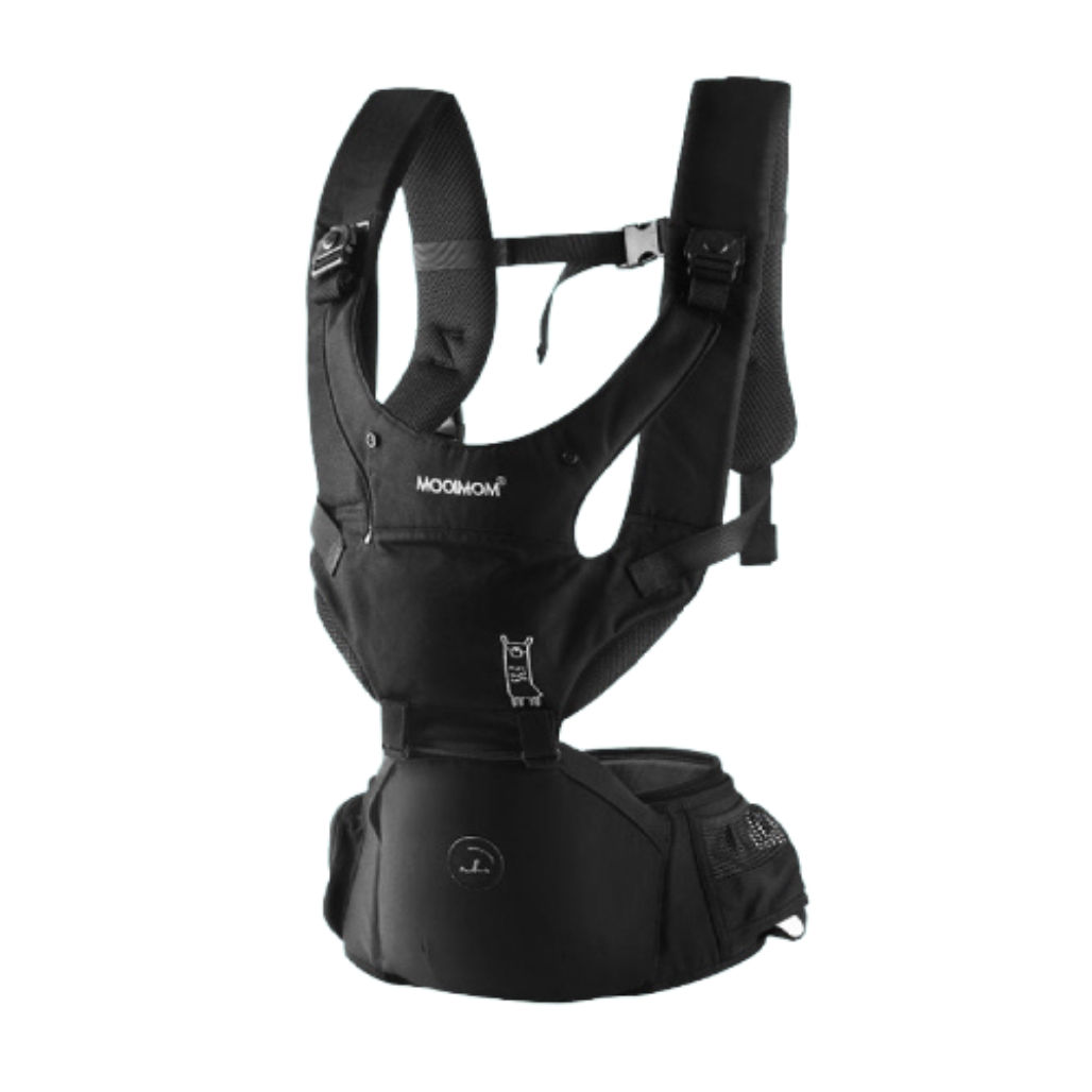 [CHÍNH HÃNG] MOOIMOM Địu Ngồi Em Bé Cao Cấp Trợ Lực Siêu Nhẹ Êm Ái NeroBianco Hạn Chế Đau Lưng HPS2101