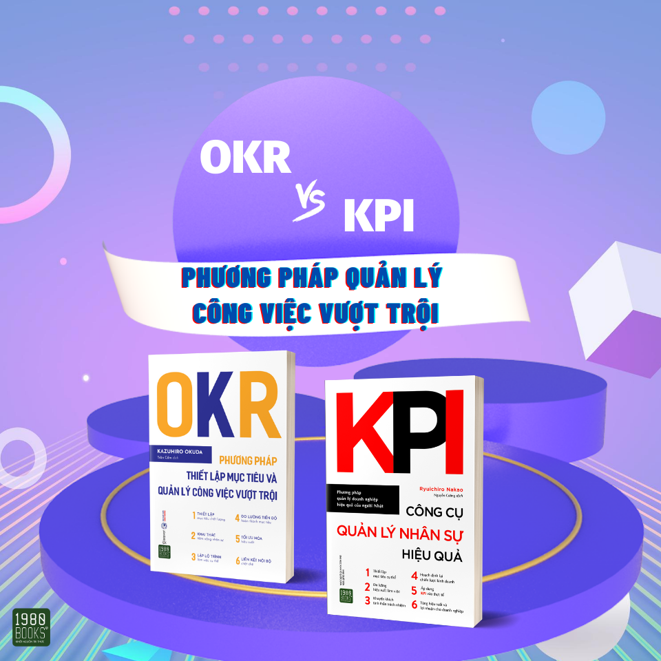 Bộ quản lý công việc 2 cuốn OKR và KPI