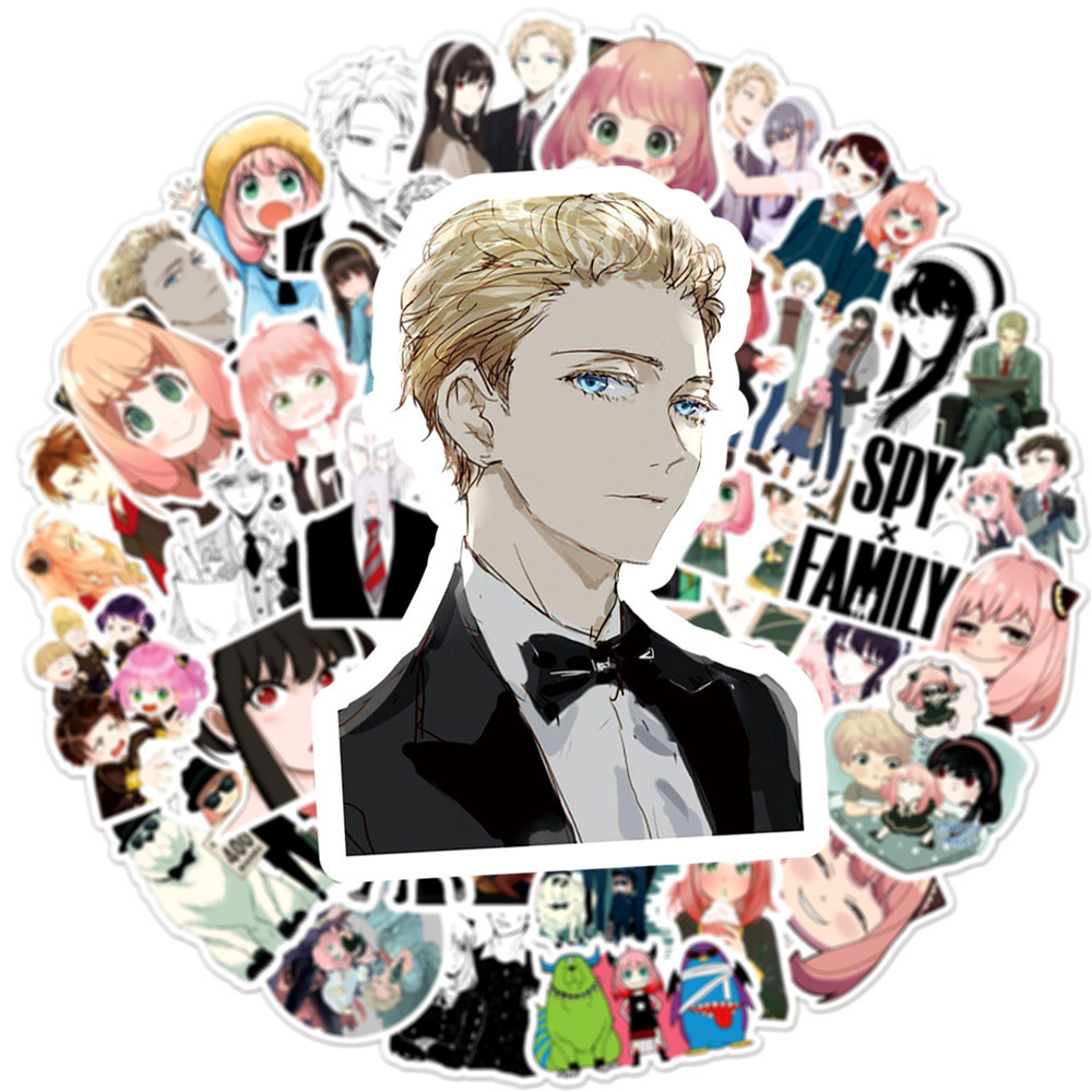 Sticker anime Spy x family  hình dán anime Spy x family (combo 60 miếng hình dán khác nhau)