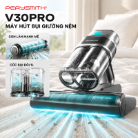 Máy Hút Bụi Giường Nệm PerySmith V30Pro Lực Hút 21.000 Pa Hút Tóc Sóng Siêu Âm Đèn UV