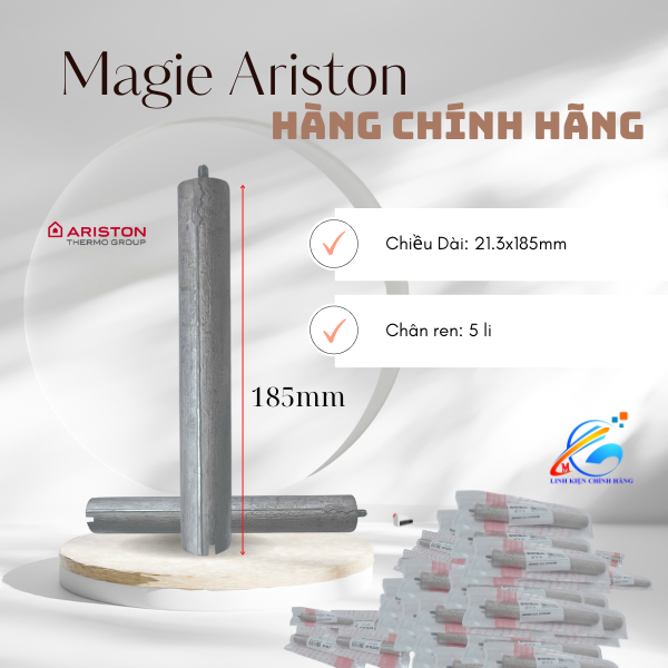 Thanh Magie bình nóng lạnh thanh lọc cặn  Ariston