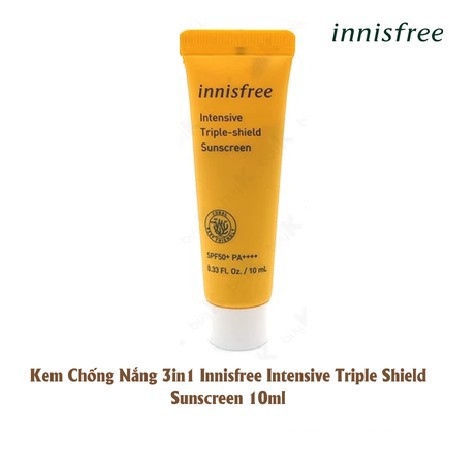 [Hcm][Mini Size 10Ml] Innisfree - Kem Chống Nắng Innisfree Intensive Tripleshield