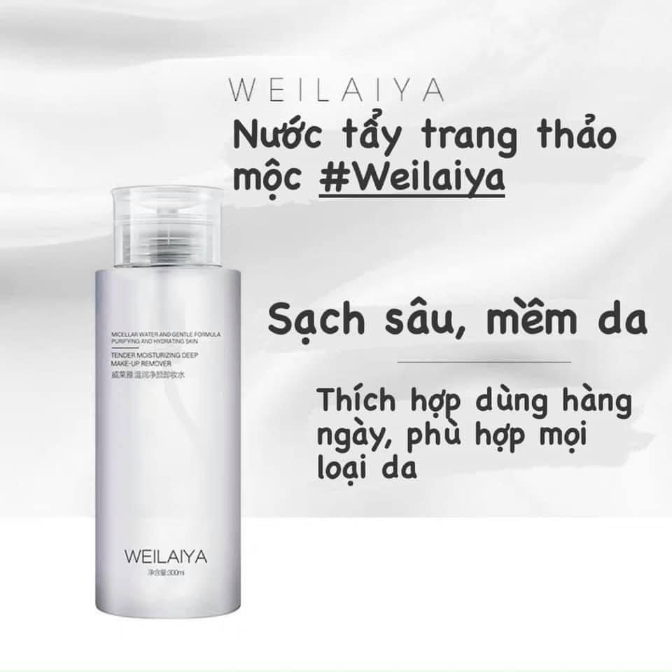 Nước Tẩy Trang Weilaiya. Chứa Chiết Xuất Gừng Kháng Khuẩn Tự Nhiên 300Ml