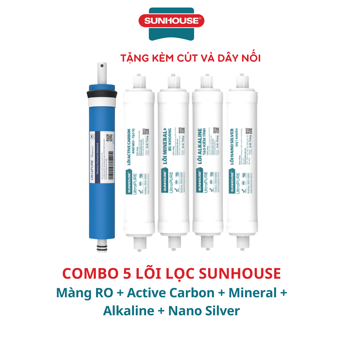 Máy lọc nước R.O 8 cấp Sunhouse SHA8879K - Tủ đứng, 26 kg, Việt Nam