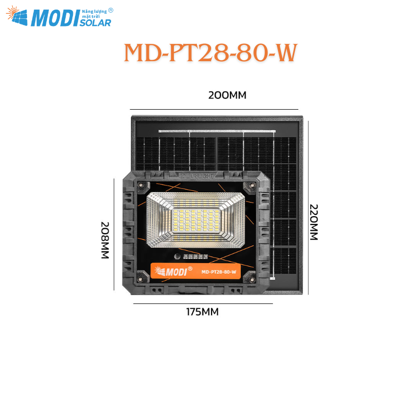 Đèn Led Năng Lượng Mặt Trời MODI SOLAR Siêu Sáng Chống Nước Loại 50W 80W 120W 200W300W 400W