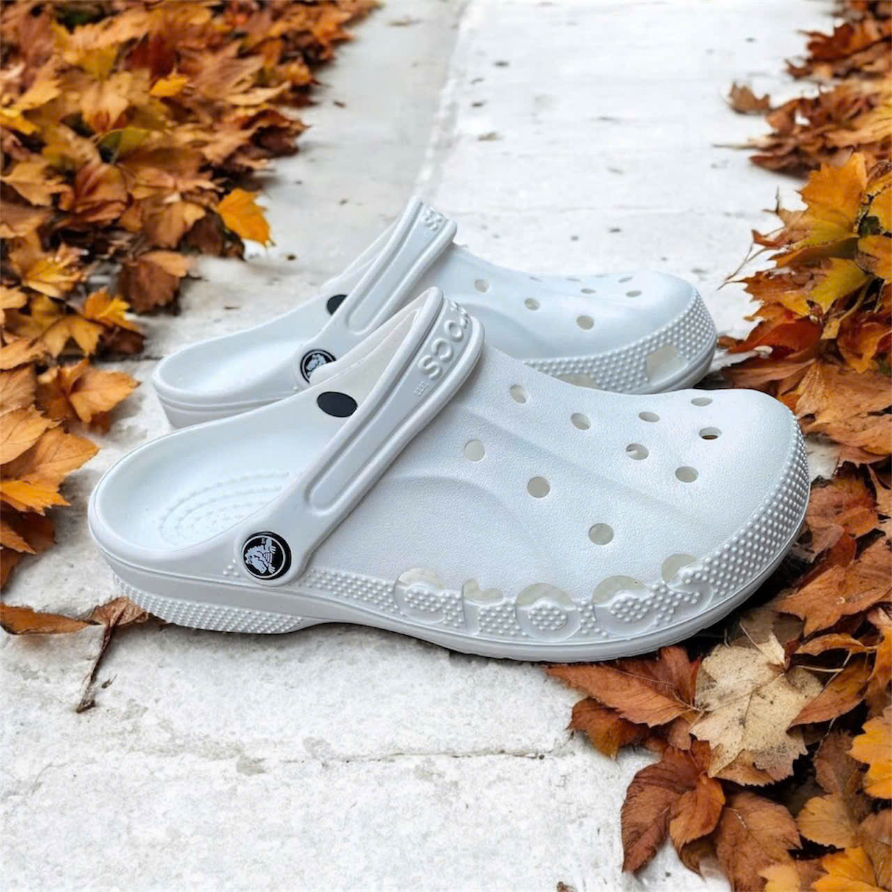 Dép crocs baya clog màu trắng tinh khôi màu basic dễ phối đồ cân mọi outfit