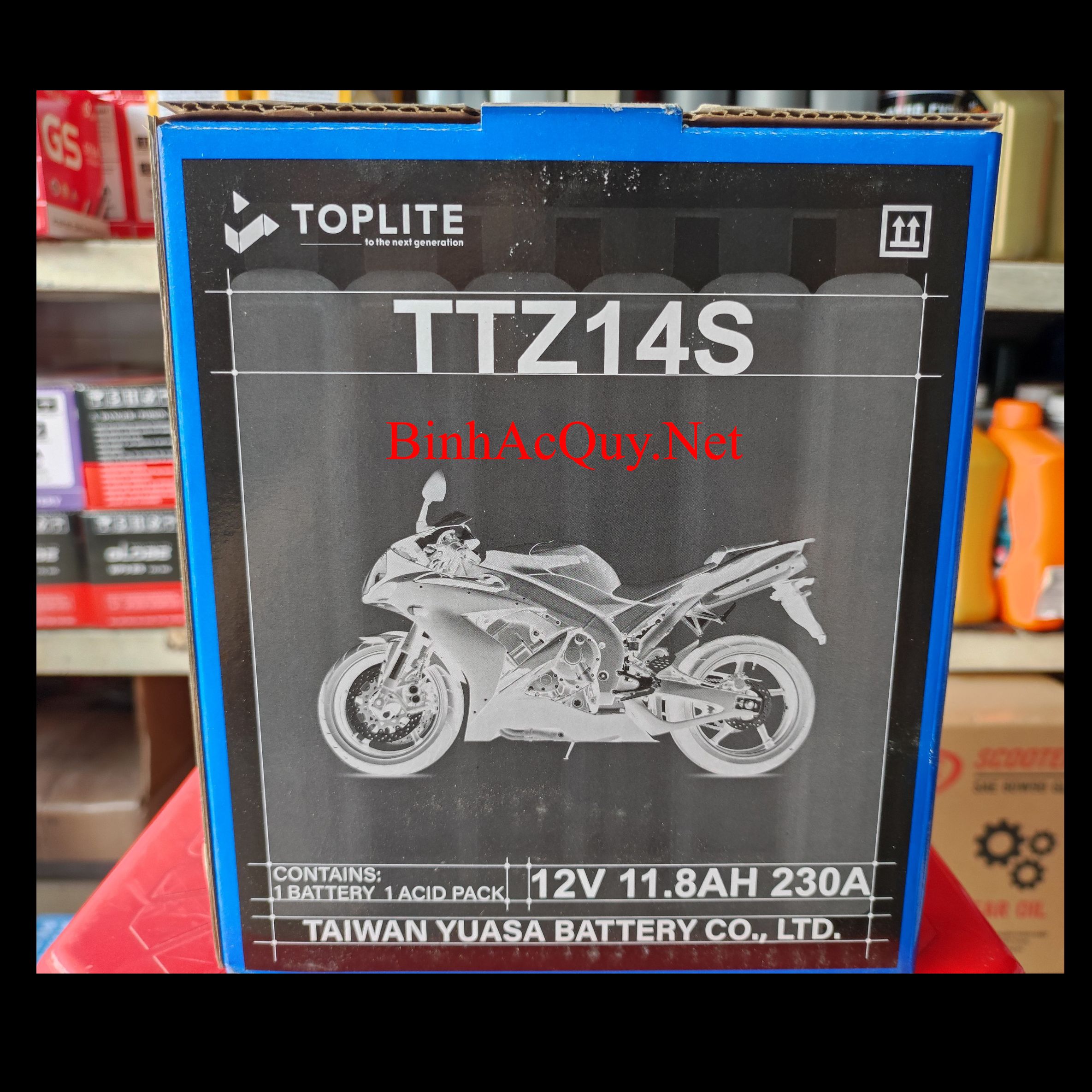 Bình ắc quy Toplite Yuasa TTZ14S 12V-11.8Ah cho xe moto xe SH 300i