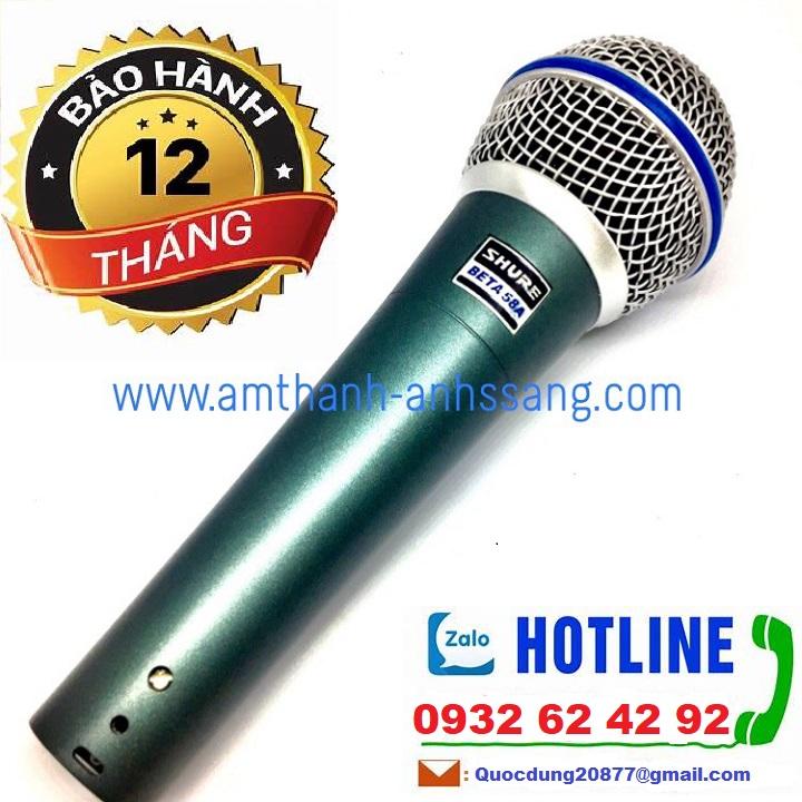 [micro shure beta 58A] Mic vocal beta 58A micro chuyên nghiệp beta 58A 01 cây