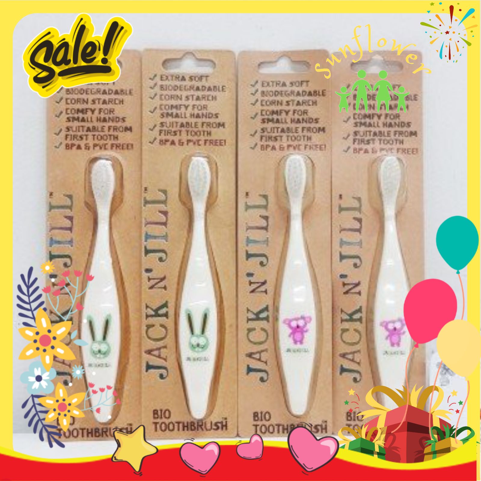 Bàn Chải Jack N Jill Organic Hữu Cơ Cho Bé - Shop Sunflower
