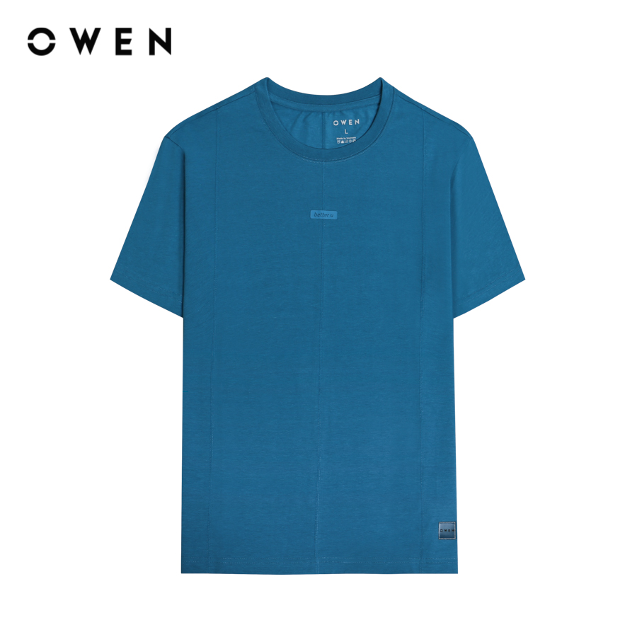 OWEN - Áo thun nam Tshirt Body Fit TSN231454 màu Xanh chất liệu COTTON MODAL