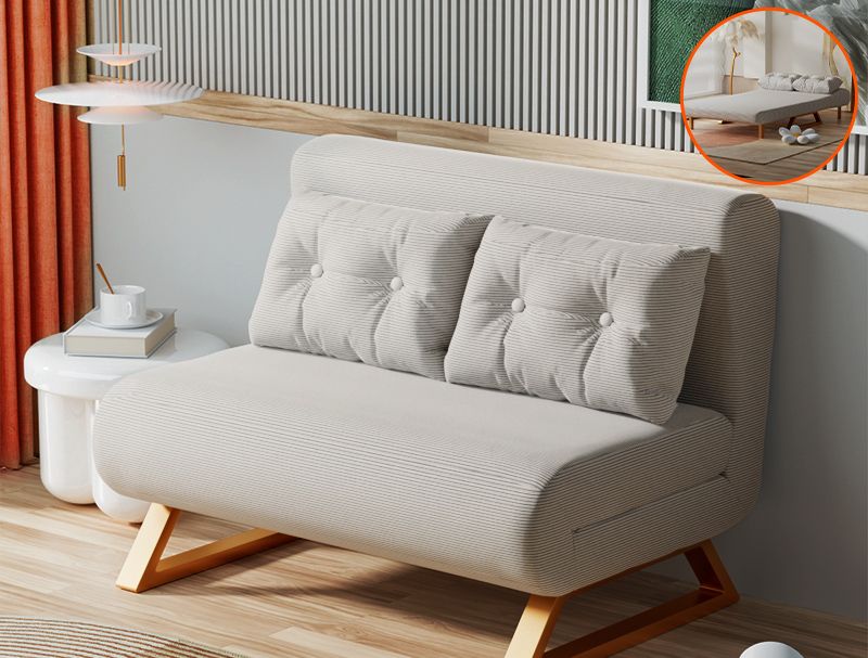 Giường Sofa đa năng có thể gập lại phòng khách giường sofa gấp gọn vải nhung cao cấp Mẫu Mới Nhất 2023