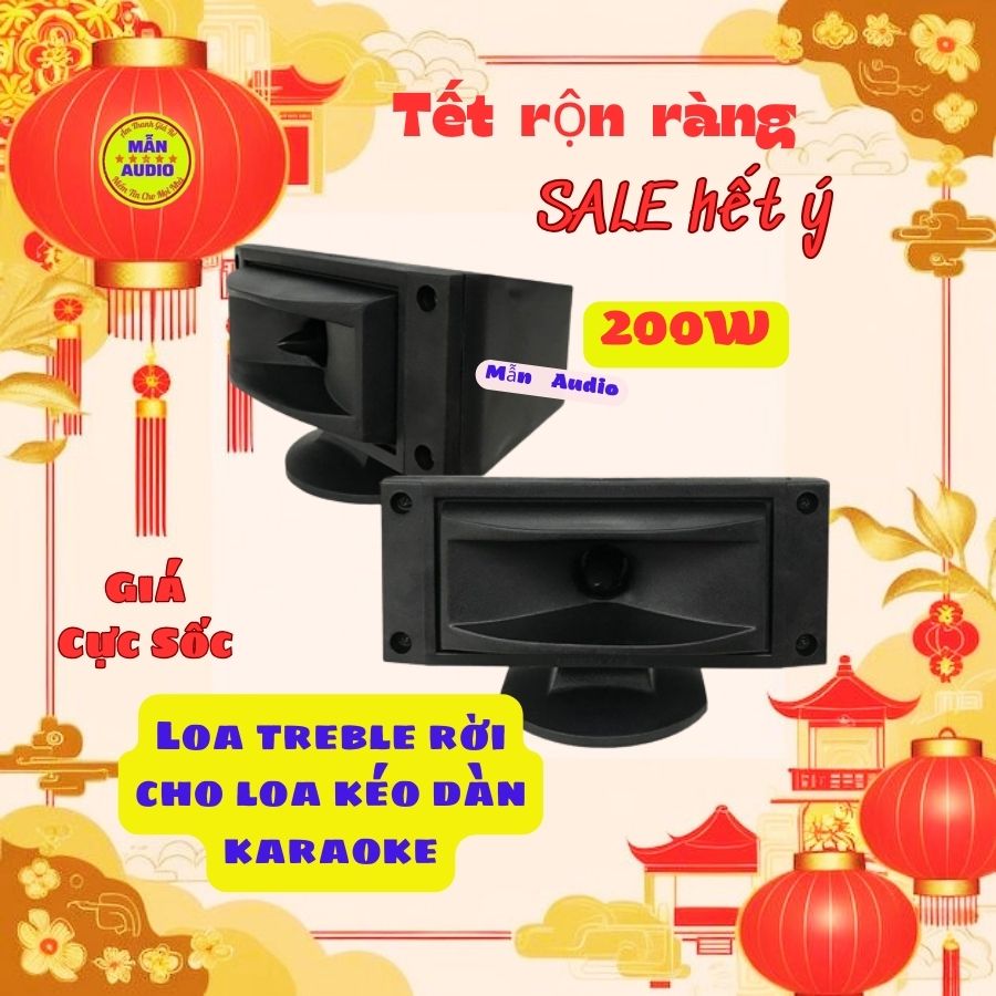 Đôi loa treble rời AT 20 chính hãng-loa treble rời karaoke gắn trực tiếp vào âm ly tặng kèm tụ (đã h