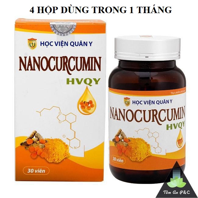 (Combo 4 Hộp) Viên Uống Nano Curcumin Học Viện Quân Y Dùng Cho 1 Tháng - Giảm Đau Dạ Dày Đẹp Da Tăng Cường Sức Khỏe - Chính Hãng Học Viện Quân Y