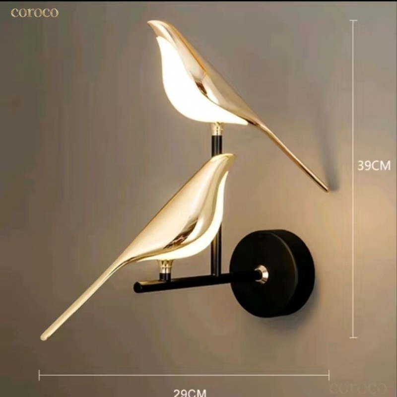 Scandinavian Đèn treo tường Magpie đơn giản Đèn treo tường cá tính phòng khách sang trọng đèn phòng ngủ phòng ngủ sáng tạo mẫu thiết kế