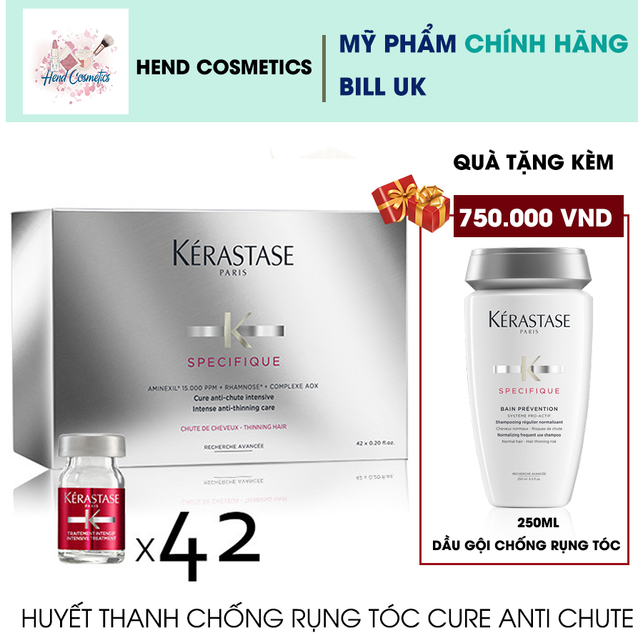 Huyết thanh chống rụng và mọc tóc Kerastase Specifique Cure Anti Chute (hộp 42 lọ)