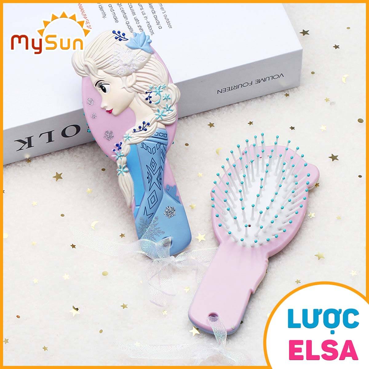 Hộp phụ kiện tóc cho bé gái công chúa Elsa Disney - dây chun buộc băng đô cài nơ kẹp tóc MySun