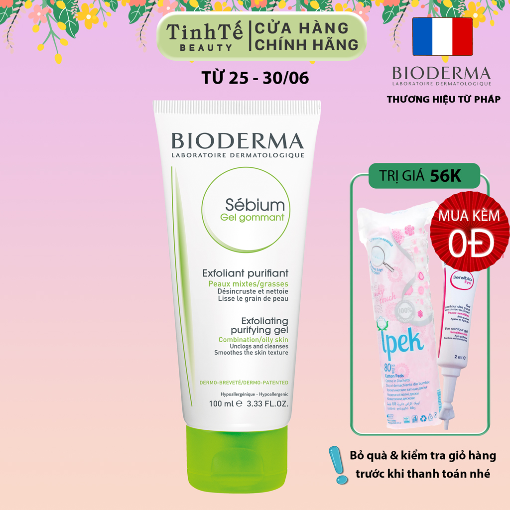 Gel tẩy tế bào chết làm mịn da Bioderma Sebium Gel Gommant - 100ml